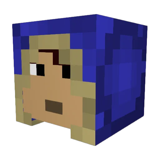 Earthbound77 Minecraft avatar head, 3D render