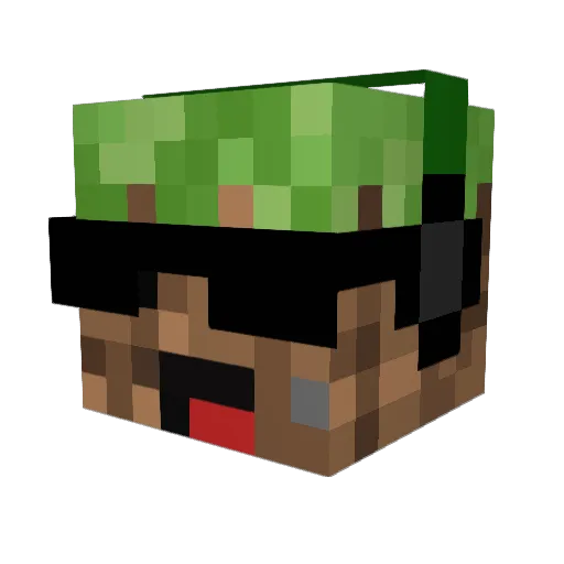 Earthboy16 Minecraft avatar head, 3D render