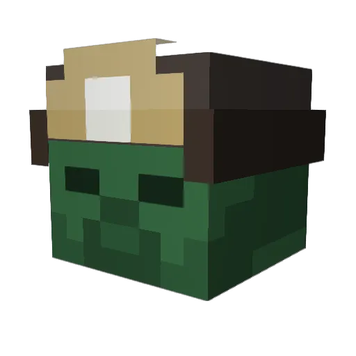 EarthenRoa Minecraft avatar head, 3D render