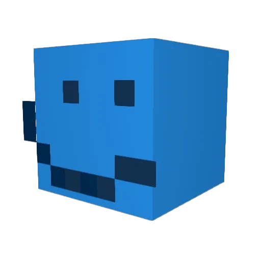 Earthin1 Minecraft avatar head, 3D render