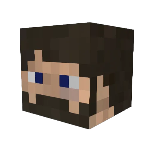 Earthrunner Minecraft avatar head, 3D render