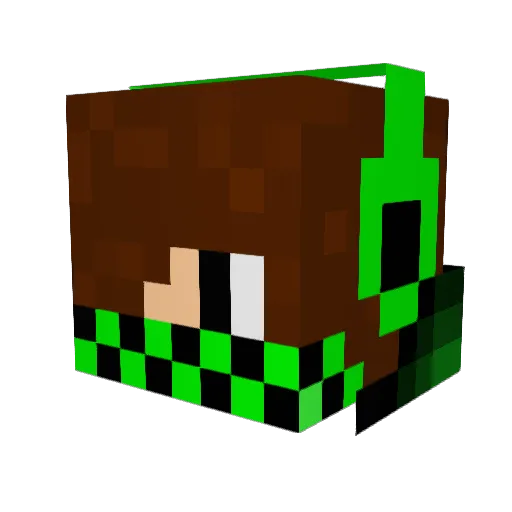 EarthySplash Minecraft avatar head, 3D render