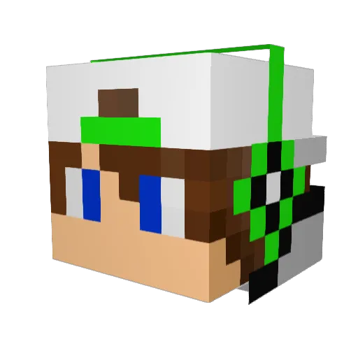 East23 Minecraft avatar head, 3D render