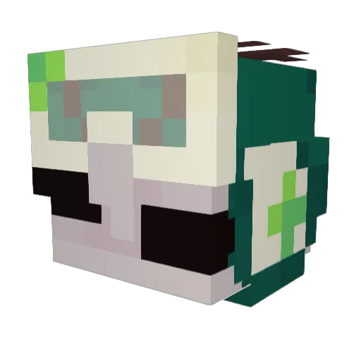 EastLacking Minecraft avatar head, 3D render