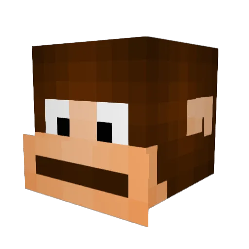 EastPark Minecraft avatar head, 3D render