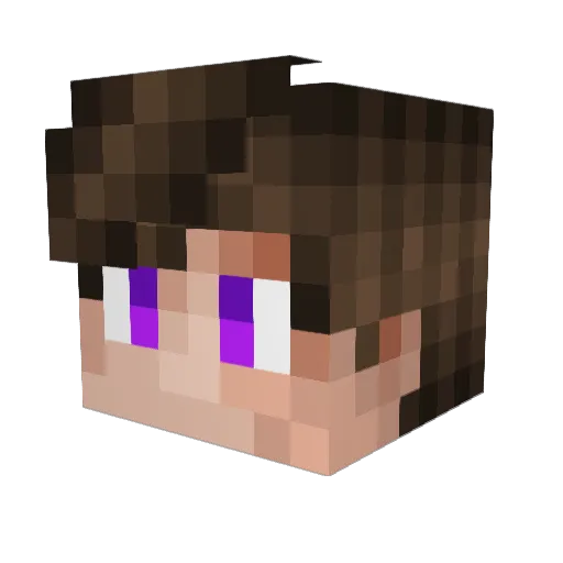 EastSvetofor Minecraft avatar head, 3D render