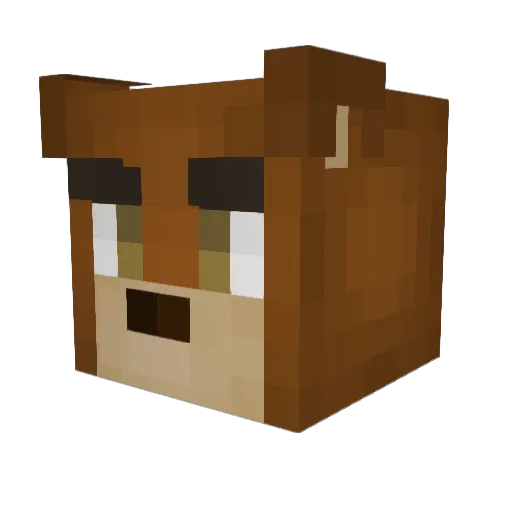 East_Monster Minecraft avatar head, 3D render