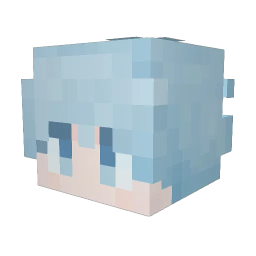 East_Zhu Minecraft avatar head, 3D render