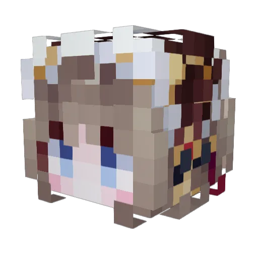Eastger Minecraft avatar head, 3D render