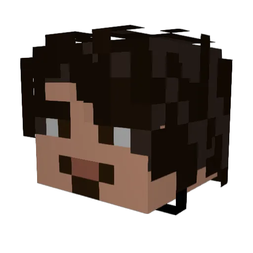 Easy298 Minecraft avatar head, 3D render