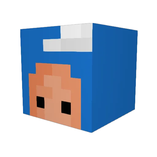 EasyBreezy Minecraft avatar head, 3D render