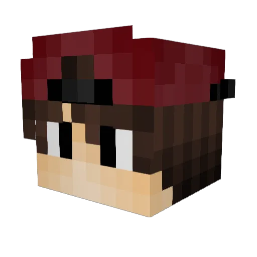 EasyBroshka Minecraft avatar head, 3D render