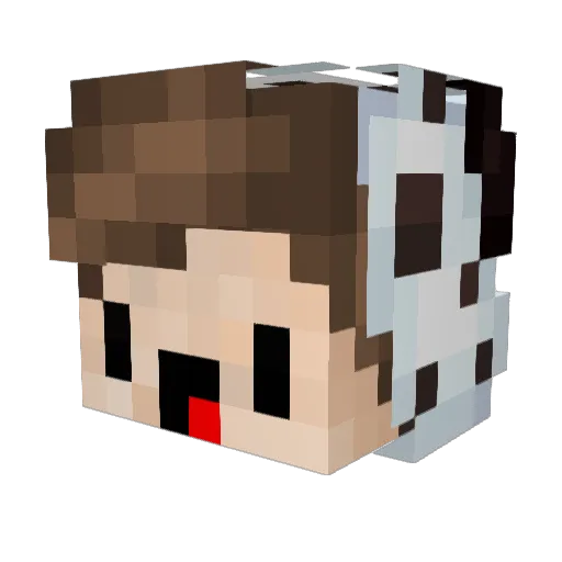 EasyCowHD Minecraft avatar head, 3D render
