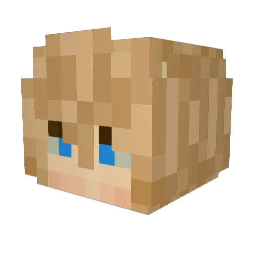 EasyE16 Minecraft avatar head, 3D render