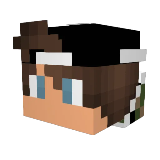EasyGo1ng Minecraft avatar head, 3D render