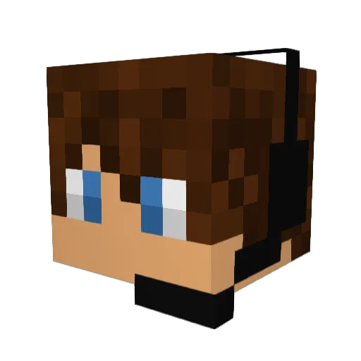EasyJet Minecraft avatar head, 3D render