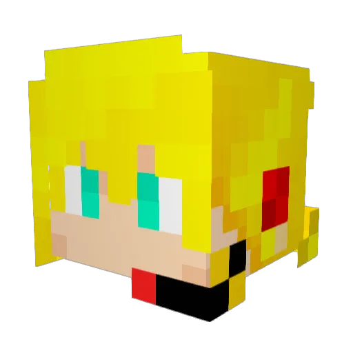 EasyMing Minecraft avatar head, 3D render