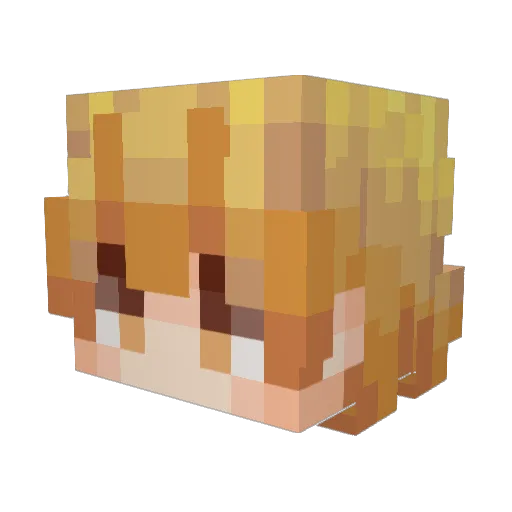 EasySky Minecraft avatar head, 3D render