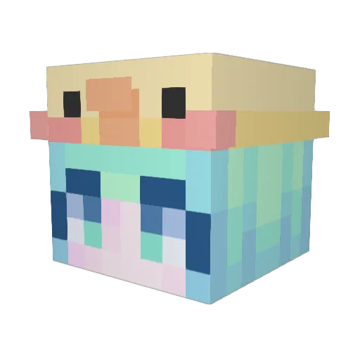 EasyWalker117 Minecraft avatar head, 3D render