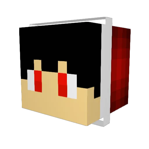 Easy_Hong Minecraft avatar head, 3D render