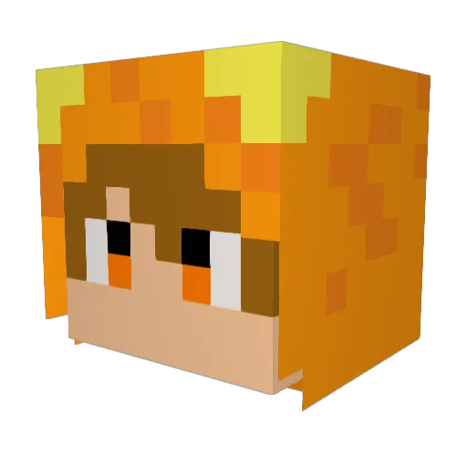 Easy_MattY Minecraft avatar head, 3D render