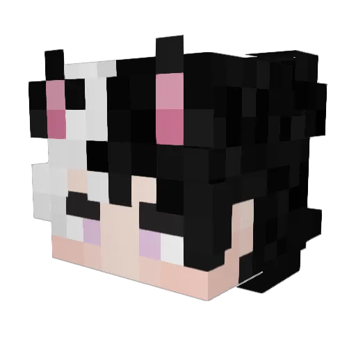 Easy_target_ Minecraft avatar head, 3D render
