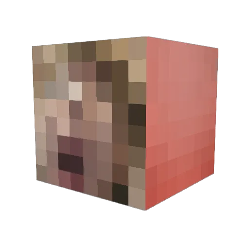 Easycxl Minecraft avatar head, 3D render