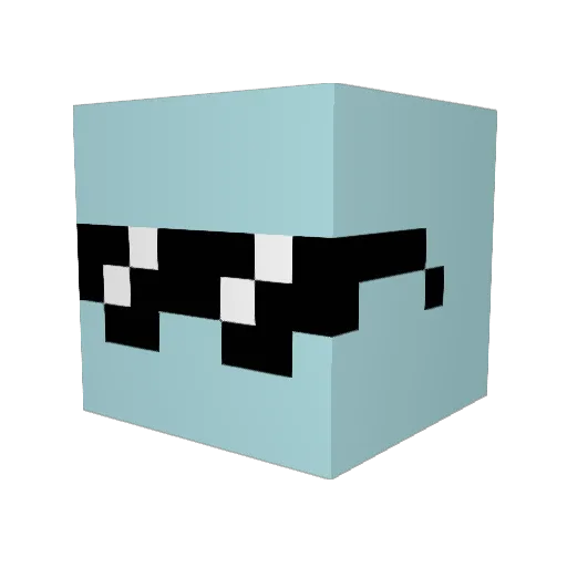 Easykeys Minecraft avatar head, 3D render