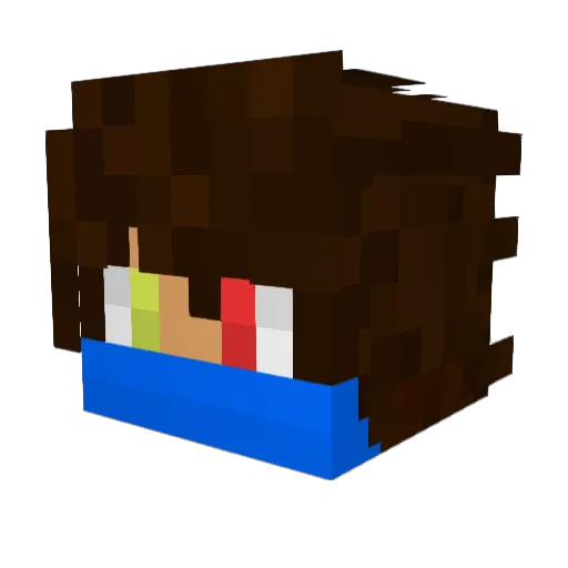 Easytop Minecraft avatar head, 3D render