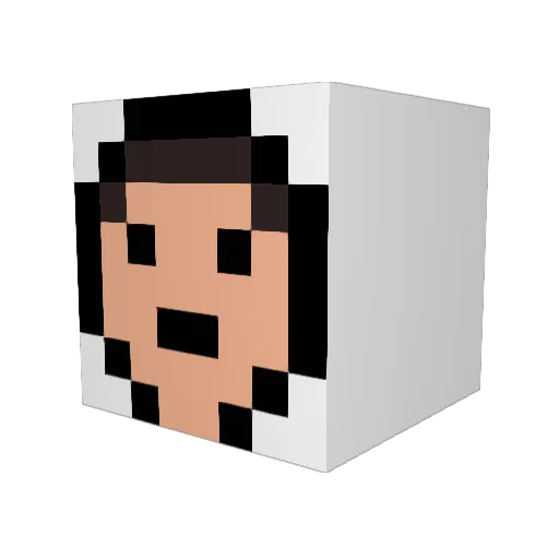 Eat3r Minecraft avatar head, 3D render