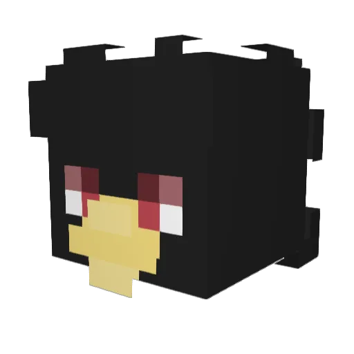 EatCum Minecraft avatar head, 3D render