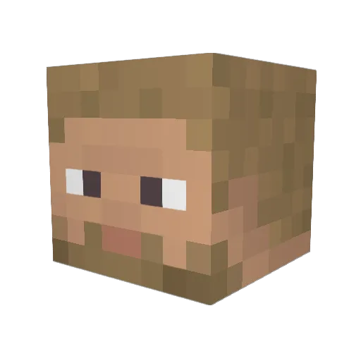 EatTheCookieee Minecraft avatar head, 3D render