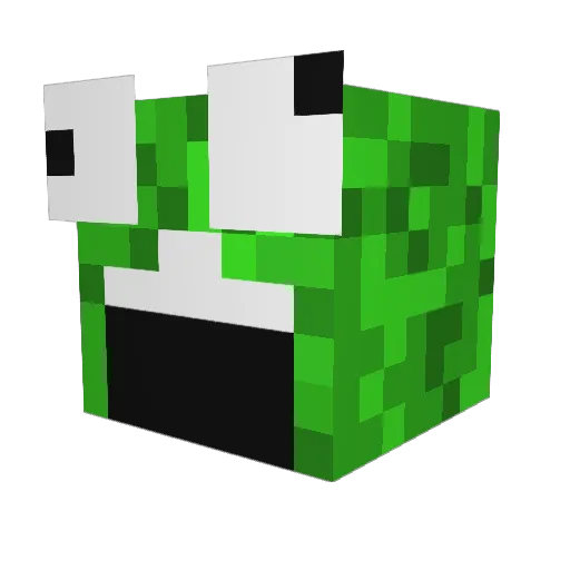 EatTheseBeans Minecraft avatar head, 3D render