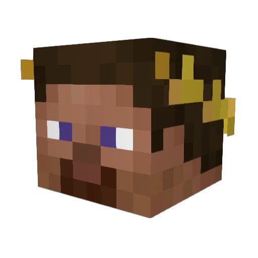 Eatherii Minecraft avatar head, 3D render