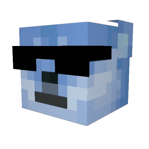 EatinTheDoge Minecraft avatar head, 3D render
