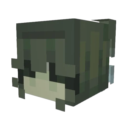 EatingPasta Minecraft avatar head, 3D render