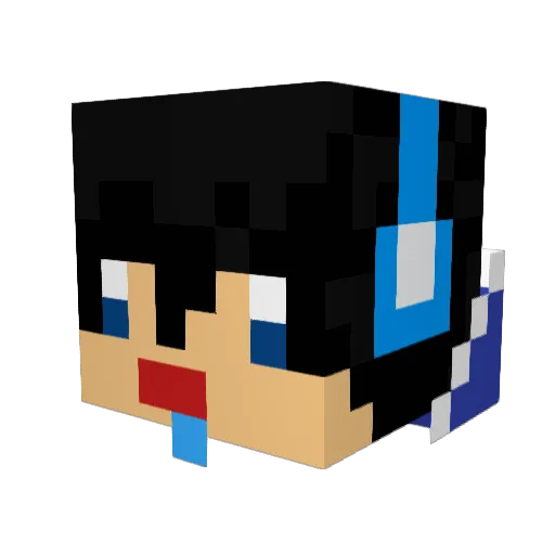 Eatinghi Minecraft avatar head, 3D render