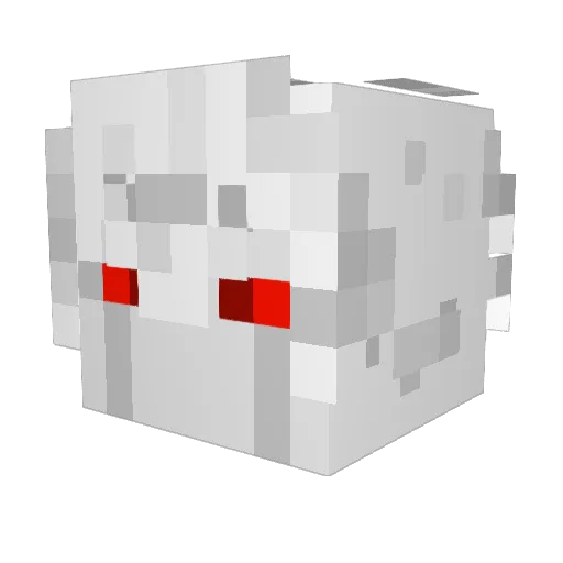 Eatinq Minecraft avatar head, 3D render