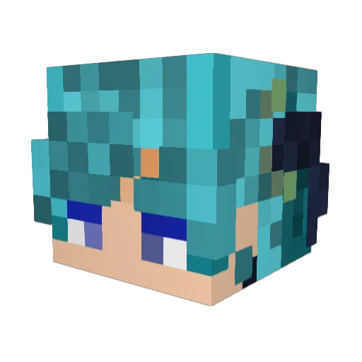 Eatnofish Minecraft avatar head, 3D render
