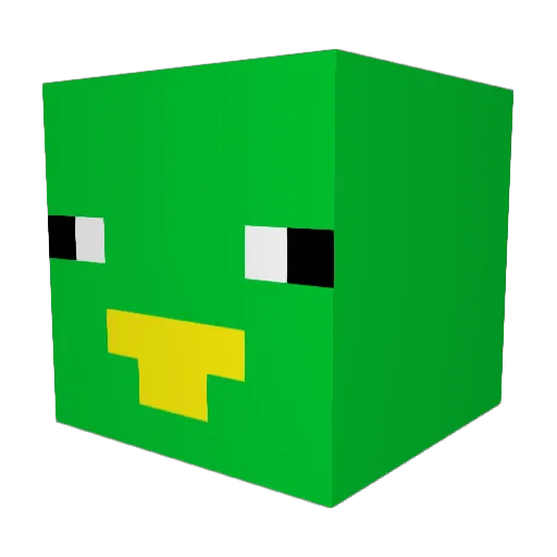 Eaton22 Minecraft avatar head, 3D render