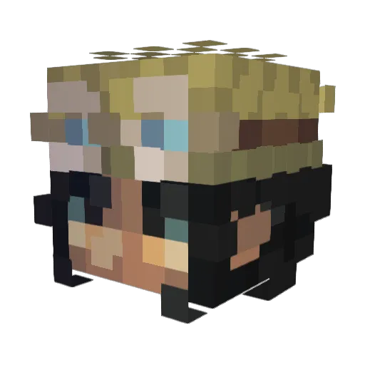 Eattide101 Minecraft avatar head, 3D render