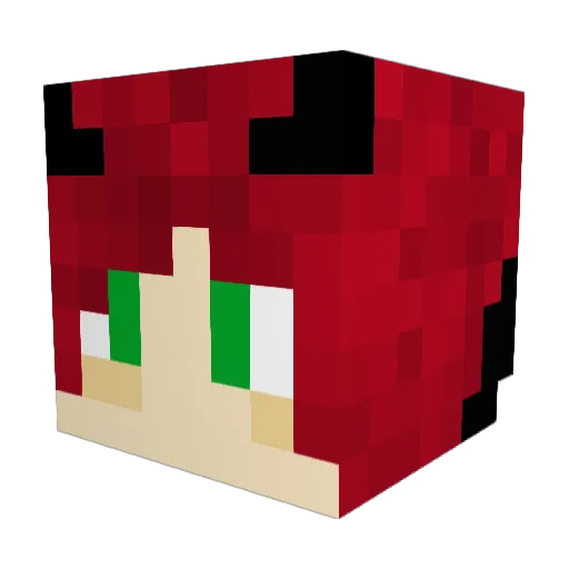 Eavalion Minecraft avatar head, 3D render