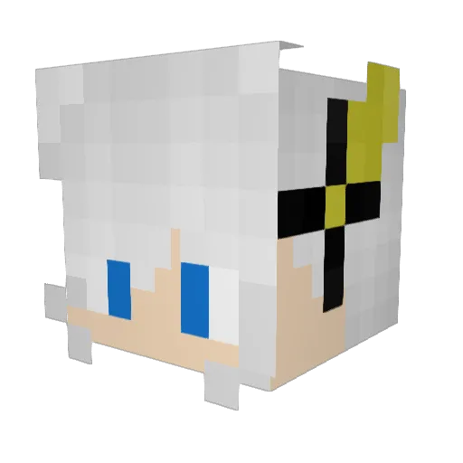 Eaxyl Minecraft avatar head, 3D render