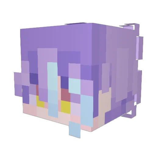 Eaylo Minecraft avatar head, 3D render