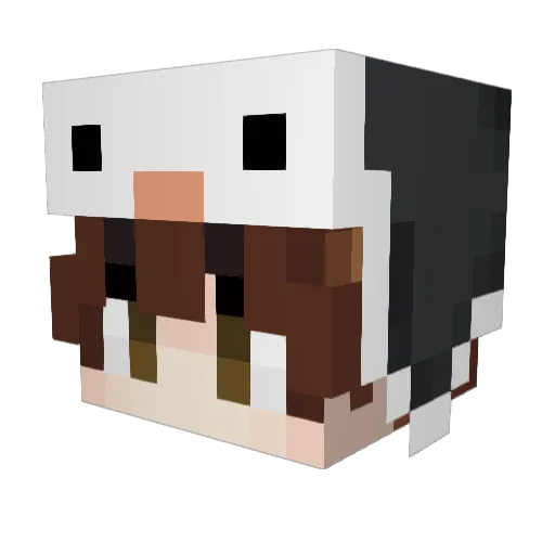 Eazih Minecraft avatar head, 3D render