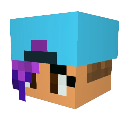 EazyCyber Minecraft avatar head, 3D render