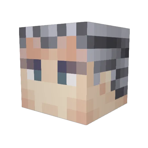 EazyFree Minecraft avatar head, 3D render