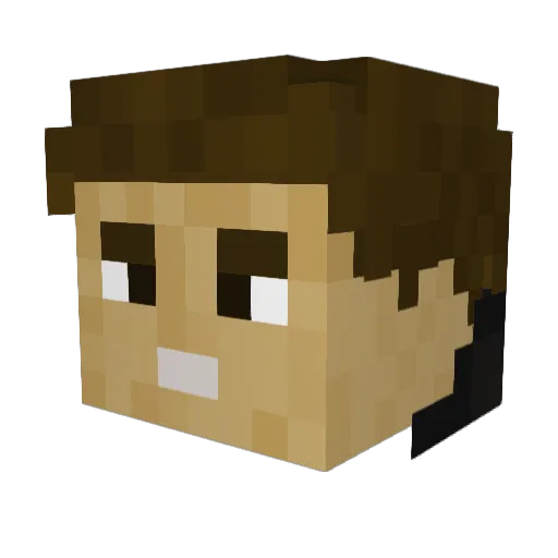 EazyTeazy Minecraft avatar head, 3D render
