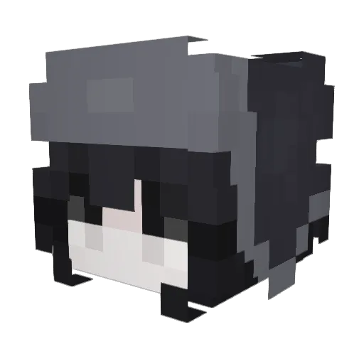 Eb4_ Minecraft avatar head, 3D render