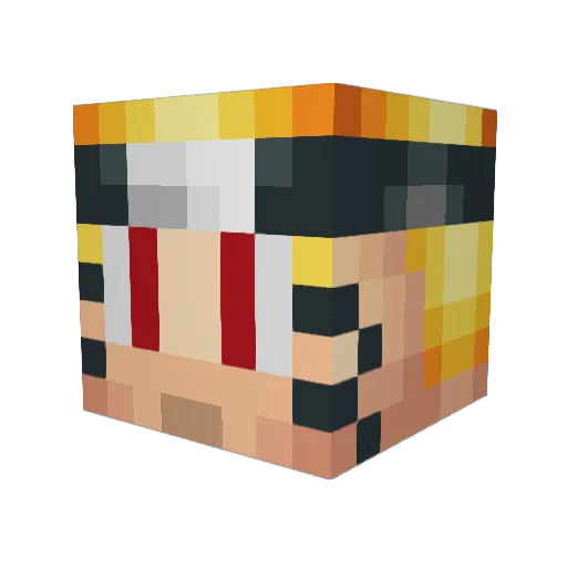 Ebandz2 Minecraft avatar head, 3D render